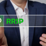 Registered Retirement Savings Plan RRSP inscription on the scree